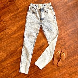 Free People Stella High Rise Button Fly Skinnies